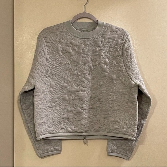 LULULEMON ATHLETICA Jacquard Merino Wool Multi Texture Crew Neck Sweater - Picture 6 of 9